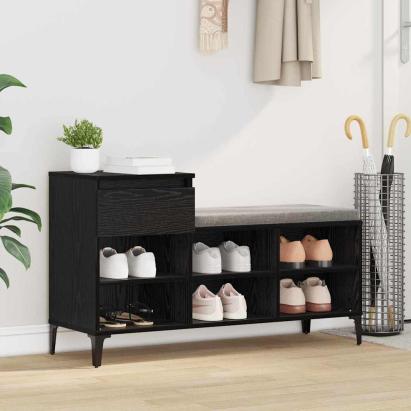 Dulap pentru pantofi cu sertar Stejar negru 102 x 36 x 60 cm GartenMobel Dekor