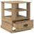 Dulap de noapte stejar artizanal 50 x 50 x 60 cm Lemn compozit GartenMobel Dekor