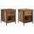 Dulap de noapte 2 pcs Lemn vechi 40 x 42 x 50 cm Lemn compozit GartenMobel Dekor