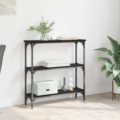 Masă de consolă cu raft Stejar negru 75 x 22.5 x 75 cm GartenMobel Dekor