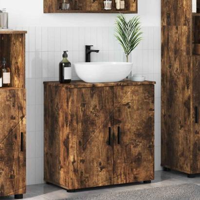 Dulap de Baie Stejar afumat 61 x 35 x 64 cm Lemn compozit GartenMobel Dekor