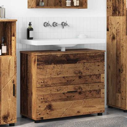 Dulap de Baie Lemn vechi 76.5 x 35 x 64 cm Lemn compozit GartenMobel Dekor
