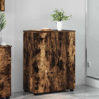 Dulap de Baie Stejar afumat 60 x 35 x 80 cm Lemn compozit GartenMobel Dekor