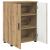 Dulap de Baie stejar artizanal 60 x 35 x 80 cm Lemn compozit GartenMobel Dekor