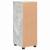 Dulap de Baie cu sertar Gri beton 30 x 35 x 80 cm Lemn compozit GartenMobel Dekor