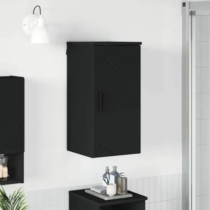 Dulap de Baie cu ușă Negru 30 x 31.5 x 61 cm Lemn compozit GartenMobel Dekor