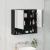 Dulap cu oglindă cu raft Negru 59 x 17 x 55 cm Lemn compozit GartenMobel Dekor
