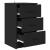 Dulap de noapte cu sertar Negru 38 x 38 x 66 cm Lemn compozit GartenMobel Dekor