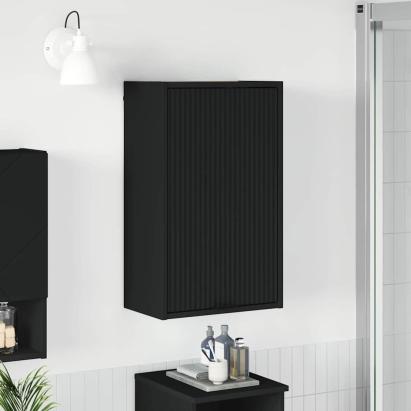 Dulap de Baie Pe perete Negru 39 x 23.5 x 65 cm Lemn compozit GartenMobel Dekor