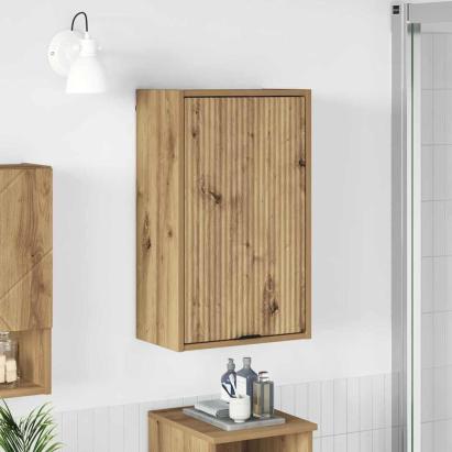 Dulap de Baie stejar artizanal 39 x 23.5 x 65 cm Lemn compozit GartenMobel Dekor