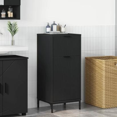 Dulap de Baie cu sertar Negru 39.5 x 36 x 88 cm Lemn compozit GartenMobel Dekor