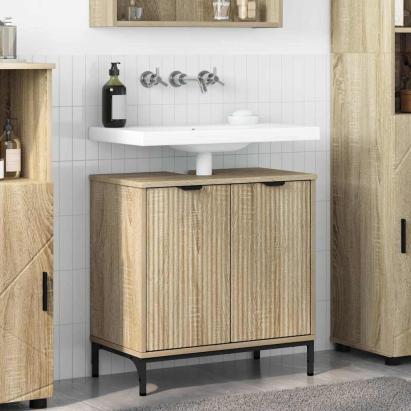 Dulap pentru Chiuveta de Baie Stejar sonoma 60.5 x 33.5 x 61 cm GartenMobel Dekor