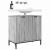 Dulap pentru Chiuveta de Baie sonoma gri 60.5 x 33.5 x 61 cm GartenMobel Dekor