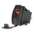 Priza cu 2 USB, cu LED rosu, 12-24V, USB + USB-C QC3.0 12V 24V, incastrabila, rezistent la apa AutoDrive ProParts