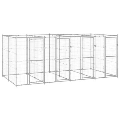 Padoc pentru câini de exterior, 9,68 m², oțel galvanizat GartenMobel Dekor