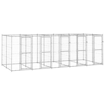 Padoc pentru câini de exterior, 12,1 m², oțel galvanizat GartenMobel Dekor