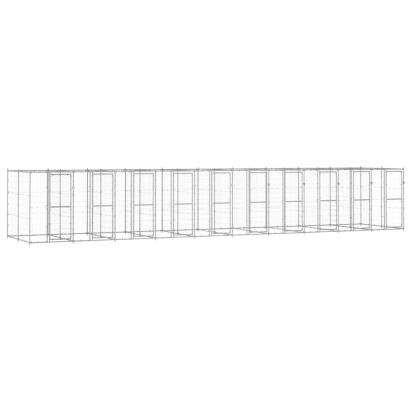 Padoc pentru câini de exterior, 24,2 m², oțel galvanizat GartenMobel Dekor
