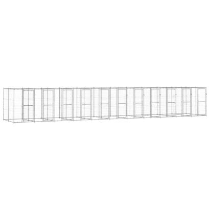 Padoc pentru câini de exterior, 26,62 m², oțel galvanizat GartenMobel Dekor