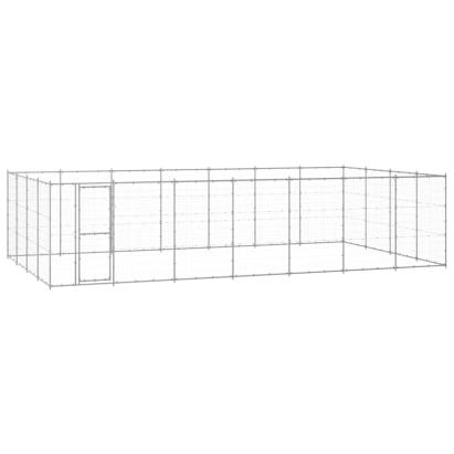 Padoc pentru câini de exterior, 33,88 m², oțel galvanizat GartenMobel Dekor