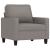 Set de canapea cu perne, 3 piese, gri taupe, material textil GartenMobel Dekor