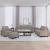 Set de canapea cu perne, 4 piese, gri taupe, material textil GartenMobel Dekor