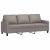 Set de canapea cu perne, 4 piese, gri taupe, material textil GartenMobel Dekor