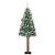 Brad de Crăciun subțire cu 300 LED Verde și alb 180 cm PVC GartenMobel Dekor