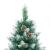 Brad de Crăciun subțire cu 300 LED Verde și alb 180 cm PVC GartenMobel Dekor