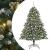 BraddeCrăciunartificial cu 300 LED Verde 140 x 140 x 210 cm PVC GartenMobel Dekor