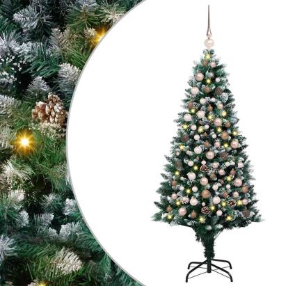 Brad de Crăciun artificial cu suport Verde 180 cm PVC GartenMobel Dekor