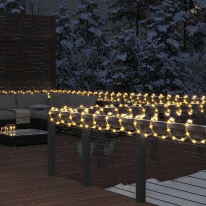 Cablu luminos cu 1200 LED-uri, alb cald, 50 m, PVC GartenMobel Dekor