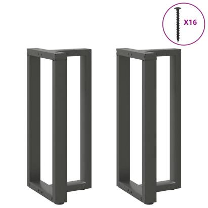 Picioare de masă de bar în formă de T, 2 buc., antracit, 40x35x(90-91) cm, oțel GartenMobel Dekor