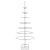 Brad de Crăciun din metal pentru decor, negru, 210 cm GartenMobel Dekor