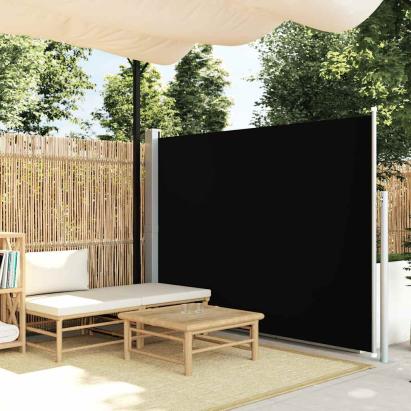 Copertină laterală retractabilă, negru, 160x500 cm GartenMobel Dekor
