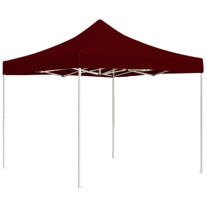 Cort de petrecere pliabil profesional, roșu vin, 3x3m, aluminiu GartenMobel Dekor