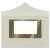 Cort de petrecere pliabil cu pereți, crem, 3 x 3 m, aluminiu GartenMobel Dekor