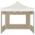 Cort de petrecere pliabil cu pereți, crem, 3 x 3 m, aluminiu GartenMobel Dekor
