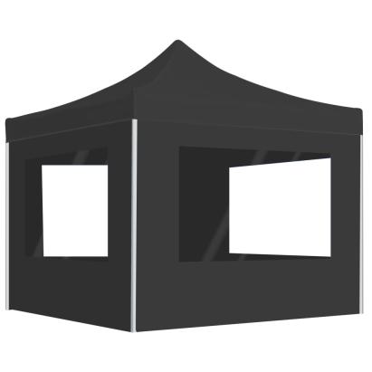 Cort de petrecere pliabil cu pereți, antracit, 3x3 m, aluminiu GartenMobel Dekor