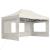 Cort de petrecere pliabil cu pereți, crem, 4,5 x 3 m, aluminiu GartenMobel Dekor