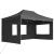 Cort de petrecere pliabil cu pereți antracit, 4,5x3 m, aluminiu GartenMobel Dekor
