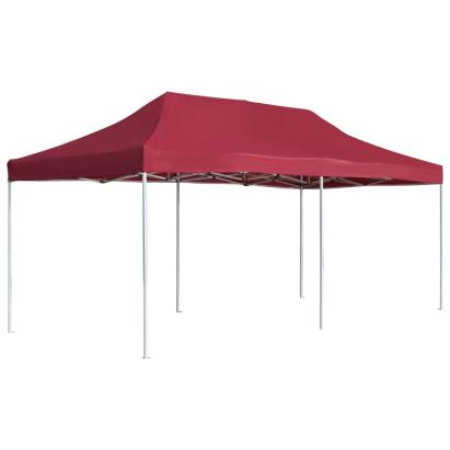 Cort de petrecere pliabil profesional, roșu vin, 6x3m, aluminiu GartenMobel Dekor