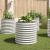 Strat înălțat de grădină argintiu 80x80x81 cm oțel galvanizat GartenMobel Dekor