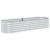 Strat înălțat de grădină argintiu 240x80x44 cm oțel galvanizat GartenMobel Dekor