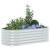 Strat înălțat de grădină argintiu 160x80x44 cm oțel galvanizat GartenMobel Dekor
