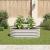 Strat înălțat de grădină argintiu 160x80x44 cm oțel galvanizat GartenMobel Dekor