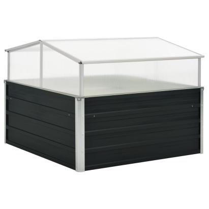 Seră, antracit, 100x100x77 cm, oțel galvanizat GartenMobel Dekor