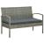 Set mobilier de grădină cu perne, 4 piese, gri, poliratan GartenMobel Dekor