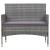 Set mobilier de grădină cu perne, 4 piese, gri, poliratan GartenMobel Dekor