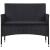 Set mobilier de grădină cu perne, 4 piese, negru, poliratan GartenMobel Dekor