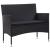 Set mobilier de grădină cu perne, 5 piese, negru, poliratan GartenMobel Dekor
